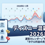 ディズニー混雑予想2026年2月