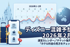 ディズニー混雑予想2026年2月