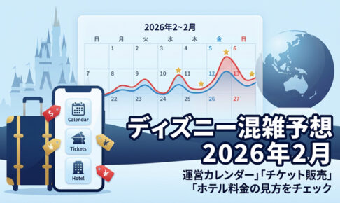 ディズニー混雑予想2026年2月