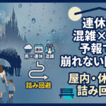 ディズニー連休の混雑×雨予報